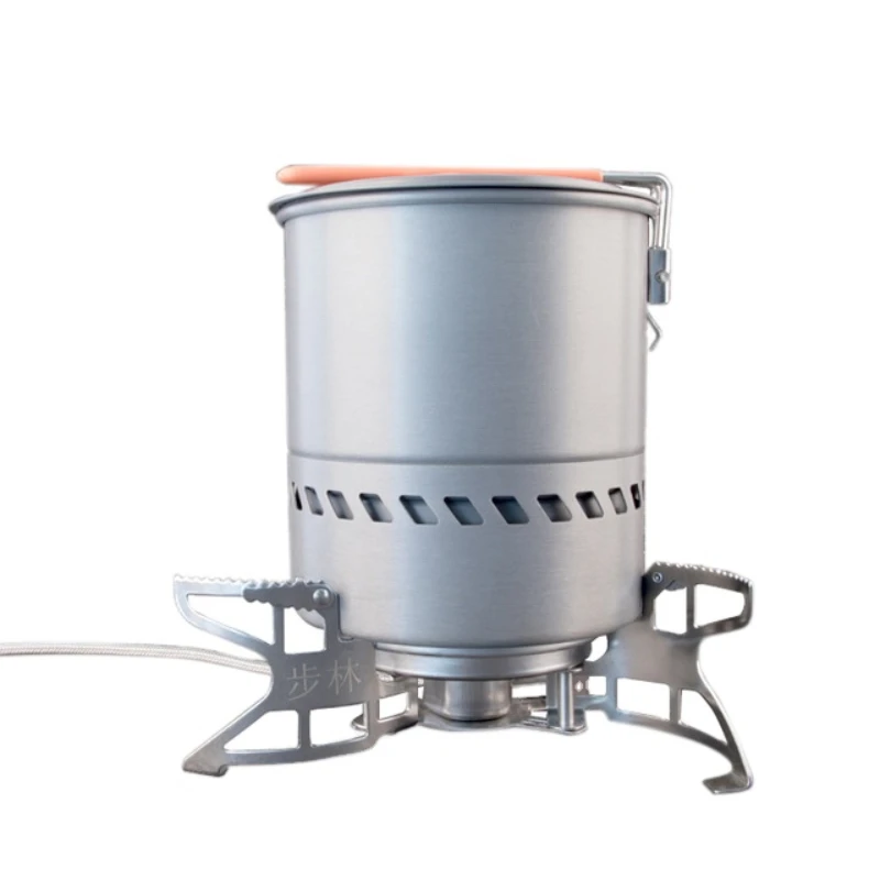 

Outdoor 1.5L Capacity Picnic Portable Pot Utensil Camping Cookware Set With Gas Stove