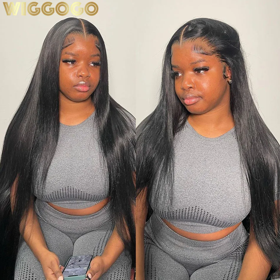 

Wiggogo 4X4 5X5 Hd Lace Closure Wig 13X6 Hd Lace Frontal Wig 40 Inch Straight Lace Front Wigs Human Hair Preplucked Hd Lace Wigs