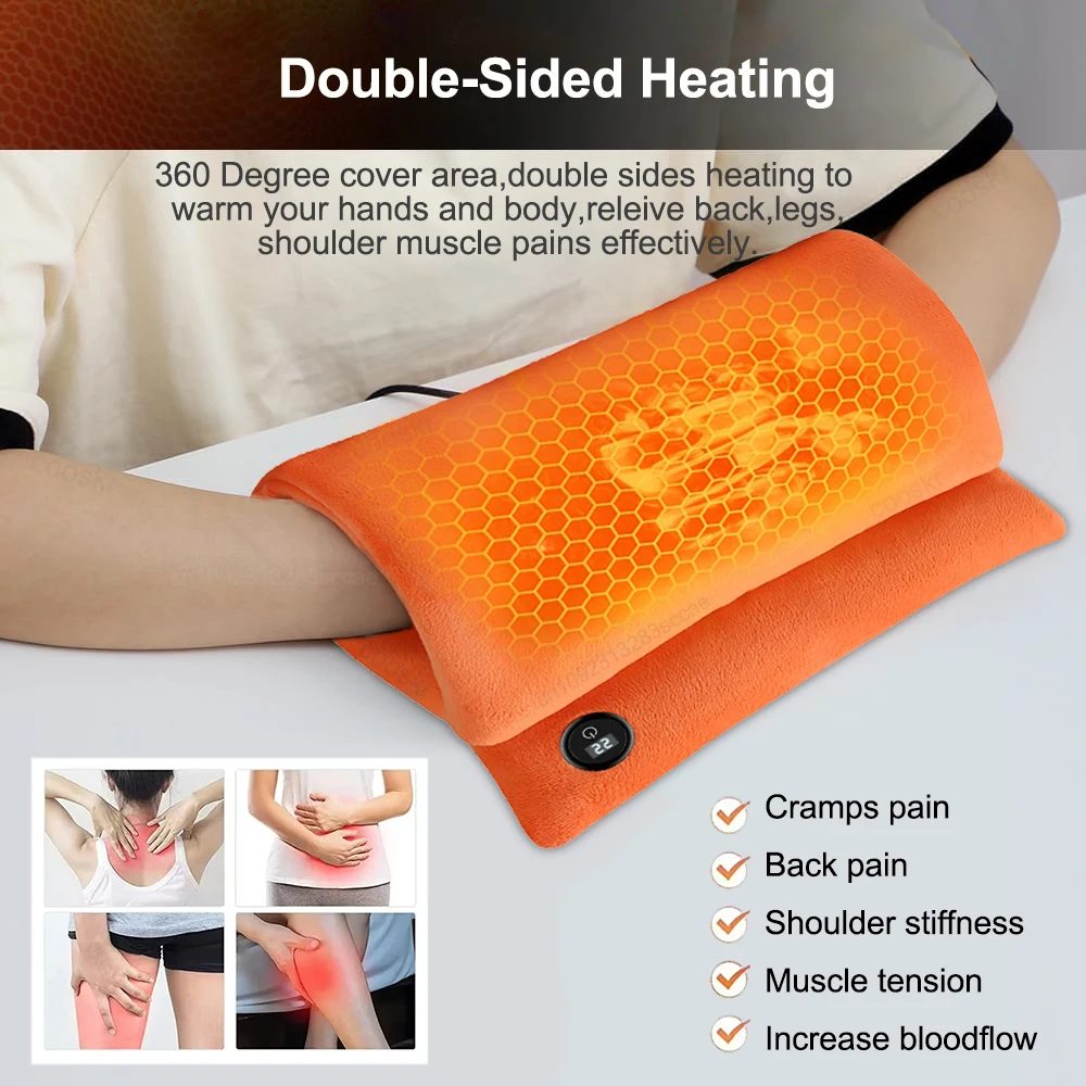 Hand Heater USB Electric Hand Warmer Graphene Heat Warm Gloves For Hand Winter Hand Heating Bag Double Side Heater  Warming Mat 5