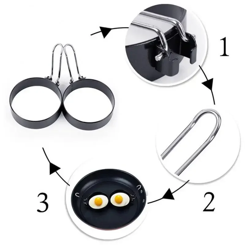 Stainless Steel Fried Egg Mold Pancake Egg Frying Ring Circle Round Cooking Tool egg cooker,egg mold,egg ring,pancake maker,silicone cooking tools,stainless steel ring