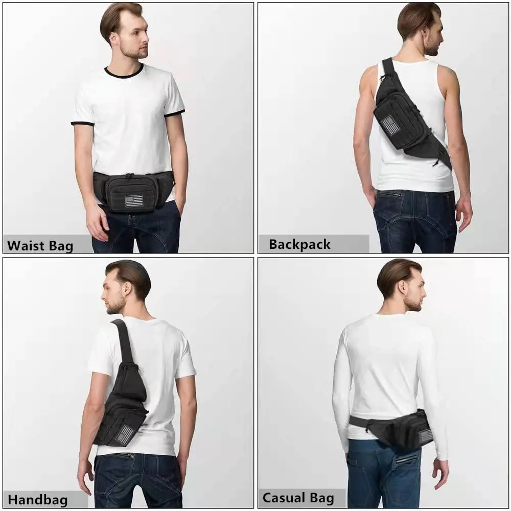 Waterproof Nylon Tactical Fanny Pack Gun Holster for Hunting