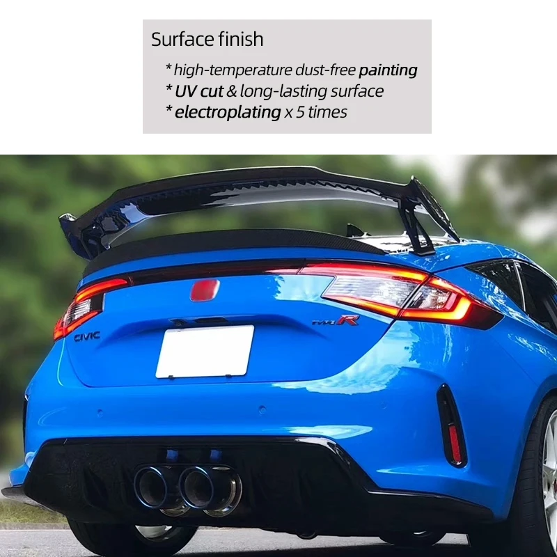 カーボンファイバープリントリアスポイラー,ホンダシビックfe1