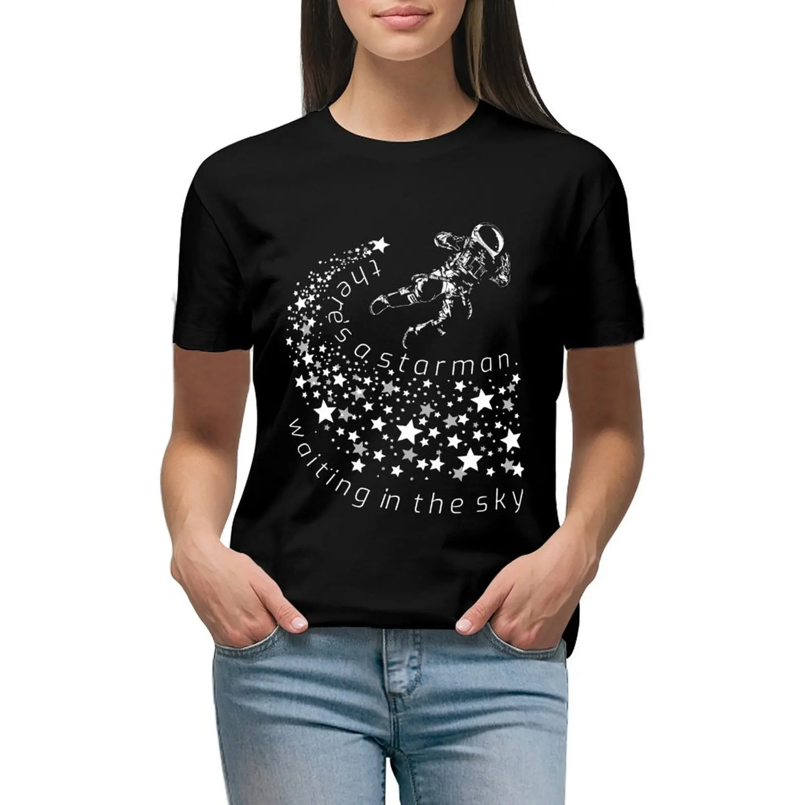 

Starman T-shirt female Aesthetic clothing Short sleeve tee T-shirts for Women