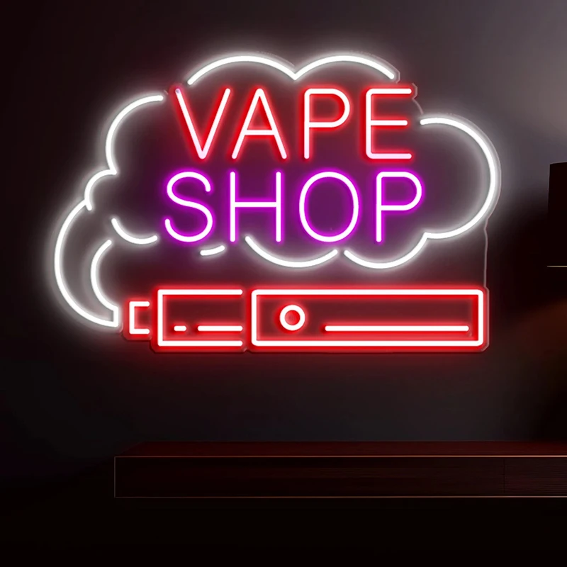 

Custom Vape Shop Neon Sign for Business Advertising Man Cave Bar Pub Decoration LED Neon Light Smoking Lounge Vape Art Signs