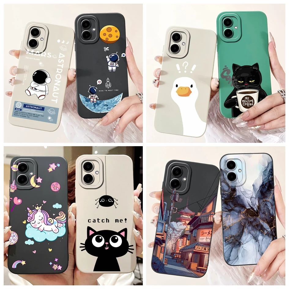 Cute Astronaut Unicorn Silicone Soft Case with Camera Lens Protection