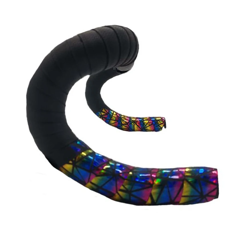 Road Bike Handlebar Tape, Bicycle Accessories, Non-slip Gradient Color, Aurora, Wear-resistant and Breathable