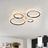 Led Low Noise Ceiling Fan Chandelier Living Dining Table Room Bedroom Kitchen Lights Black White Home Decoration Lamps Fixtures 2