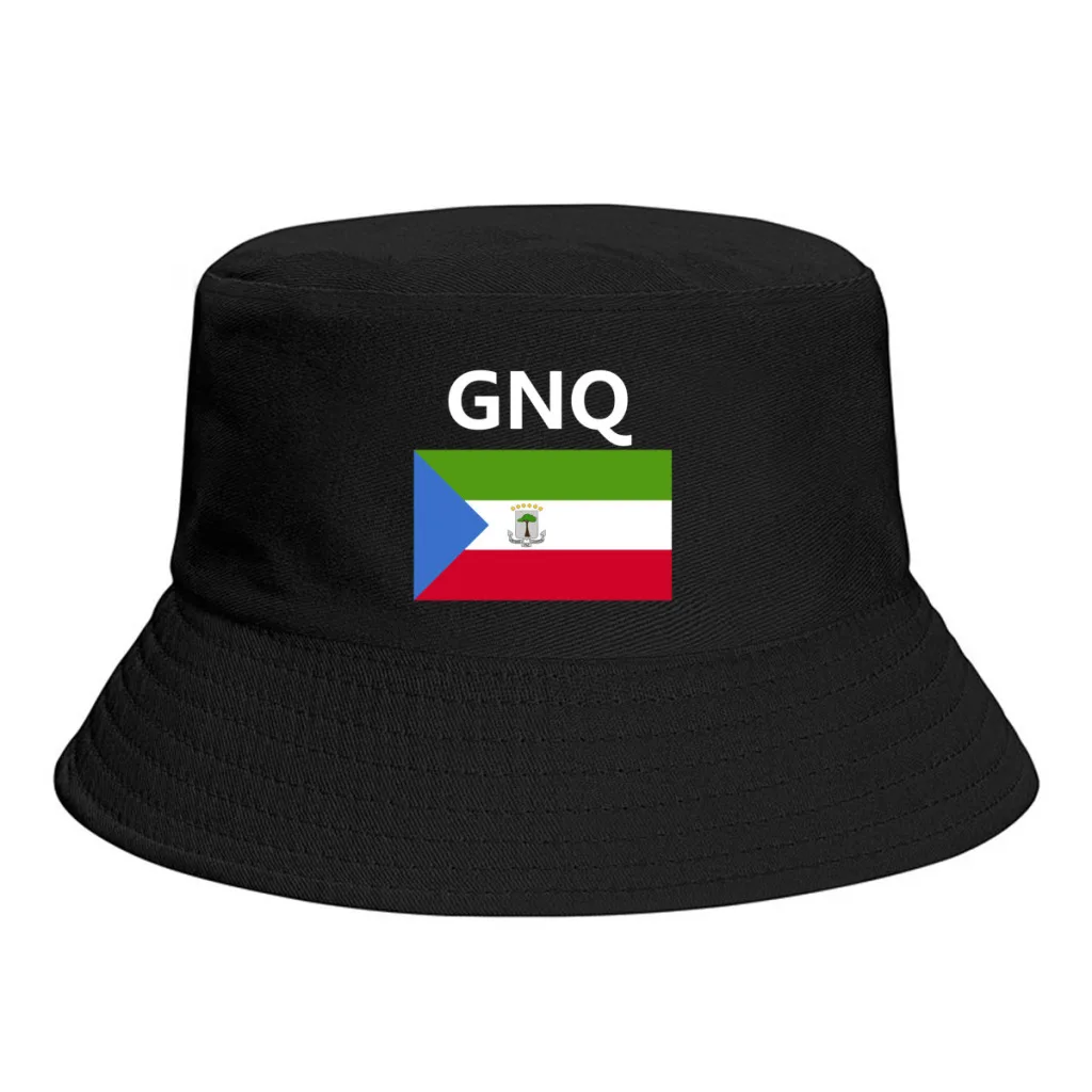 

Equatorial Guinea Flag Bucket Hats Print Cool Fans Sun Shade Simple Classic Outdoor Summer Fisherman Caps Fishing Cap