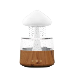 Raindrop Aromatherapy Ultrasonic Diffuser with Colorful LED Lamp (Cadmium red)