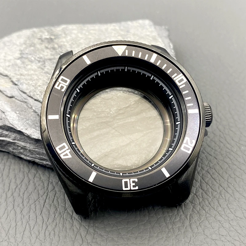 Custodia Nh35 Custodia Nera Skx007 Seiko Mod Parts Adatto A Nh34 Nh35 Nh36 Japan Movement Sapphire Crystal Glass Men Diving Watch Case