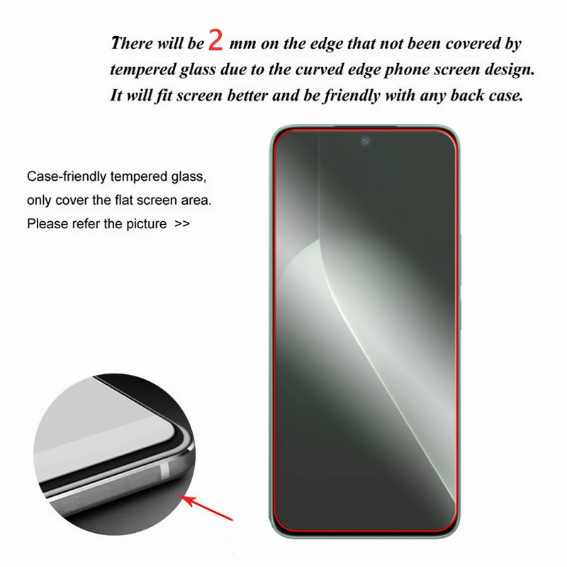 Clear Full Glue Tempered Glass Screen Protector with Lens Film