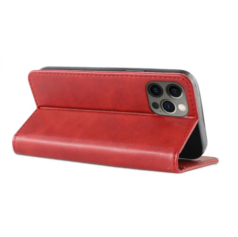 Custodia in pelle di protezione per telefono flip, custodia a portafoglio per iPhone 12 mini , cover