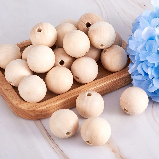 Wooden Balls Macrame Crafts, Wooden Balls Beads Accessories