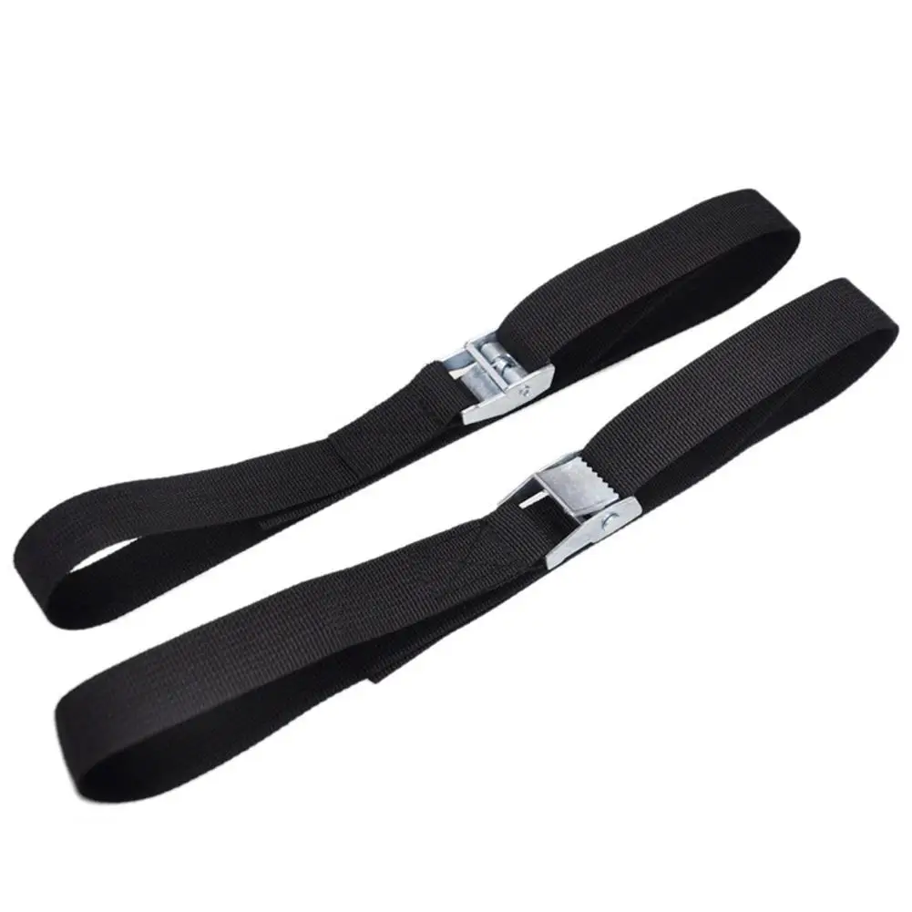 Heavy-Duty Black Ratchet Tie-Down Strap for Secure Cargo Transportation