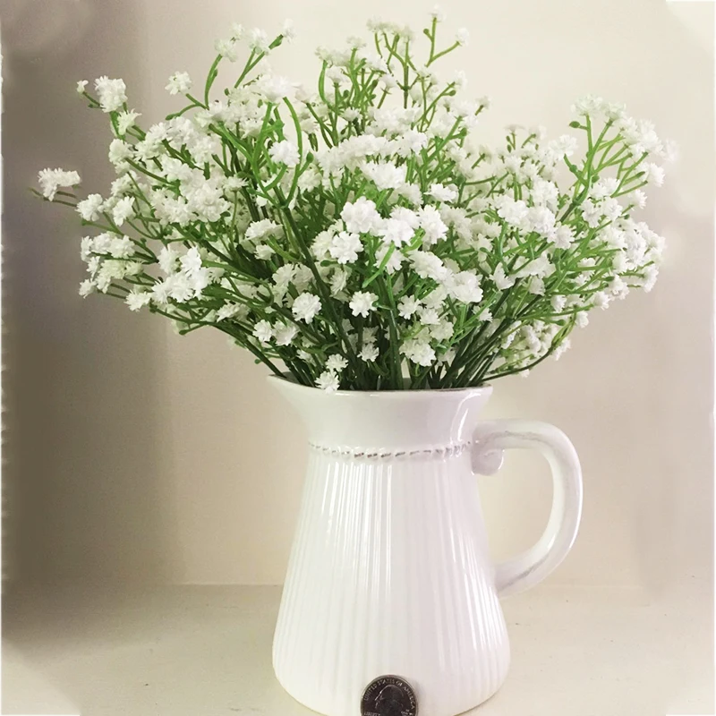 108Heads 63cm Babies Breath Artificial Flowers Plastic Gypsophila DIY Floral  Bouquets For Handmade Wedding Party Home Decoration