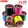 ZUKIBO Super Power 4 Strands 300M 500M 1000M Braided Fishing Line X4 PE Japan Durbale Multifilament Carp Fishing Line Smooth 1