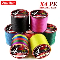 ZUKIBO Super Power 4 Strands 300M 500M 1000M Braided Fishing Line X4 PE Japan Durbale Multifilament Carp Fishing Line Smooth 1