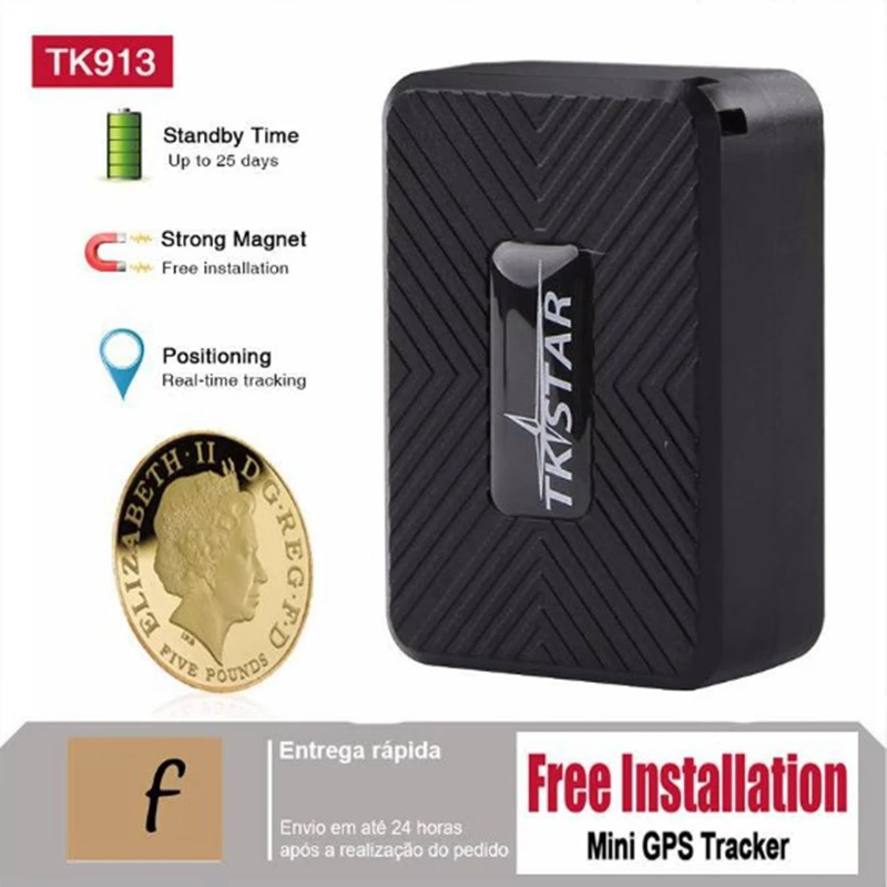 

TKSTAR-Mini 2G GSM GPS Tracker/Magnetic Locator Voice Monitor 25 Days Free Standby Time App For PK TK905 GF07 Vehicle