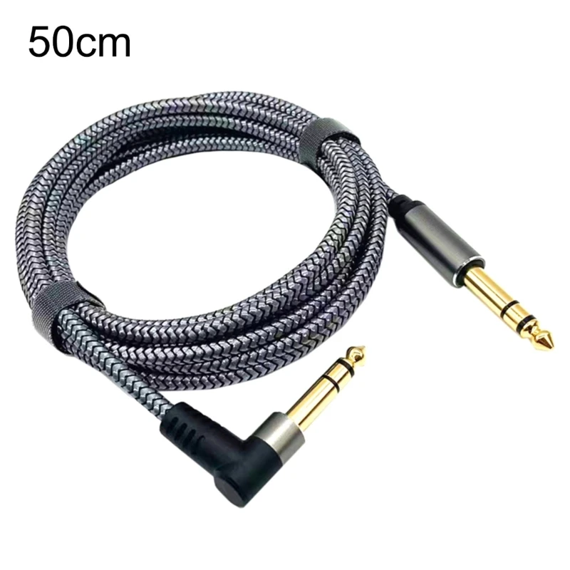 כבל גיטרה 6.35 מ"מ עד 6.35 מ"מ, 1 מ' או 2 מ' מקצועי חוטי נחושת כבל שקעים כבל מכשיר לגיטרה חשמלית