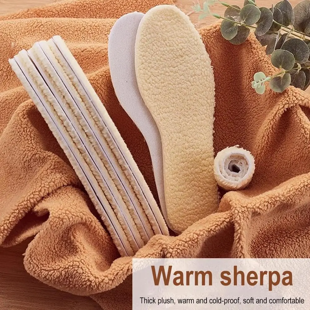 Shoe Insoles Cashmere Insoles Thick Warm Wool Insoles Soft Warm Winter Thick Bottom Wool Shoe and Boot Durable and Fluffy