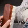 Soft Wool Shoe Brush Multifunctional Leather Care Shoe Polish Brush Wooden Handle Boot Cleaner Shoe Cleaning Brush 1