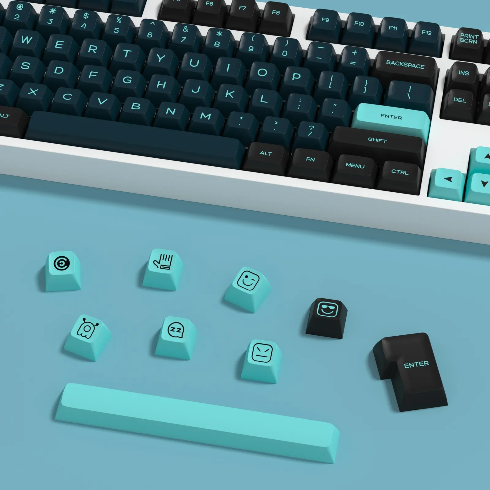 KBDiy GMK Monster Keycaps PBT SA 프로필 기계식 키보드 게이머 키캡 세트 용 이중 샷 161 키 MX 스위치 용 맞춤형 ISO