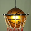 Modern Basketball Pendant Lights Restaurant Study Living Football Chandelier LED Kids Room Hanging Lamp Fixtures 5
