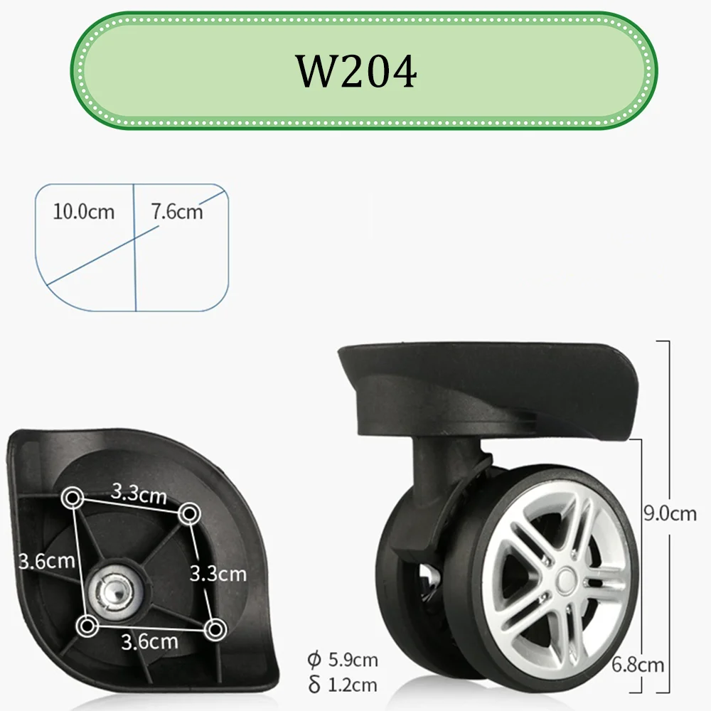 Suitable For Hongsheng W204 Universal Wheel Trolley Case Wheel Replacement Luggage Pulley Sliding Casters wear-resistant Repair