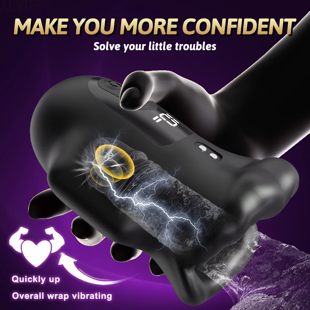 Männlicher Masturbator Vibrator Penistraining Vibration Ejakulation Eicheltraining Penis Ausdauer Erwachsenes Sexspielzeug für Männer 1