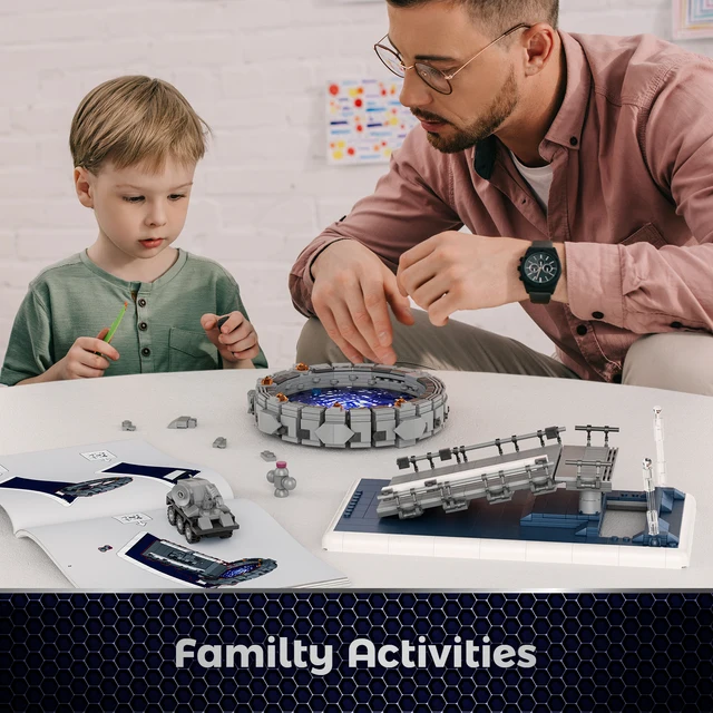stargateal Building Block Kit,Movie Space Travel Scenes Weaponized Mobile Chariots Bricks Toys Children Gifts(722PCS)