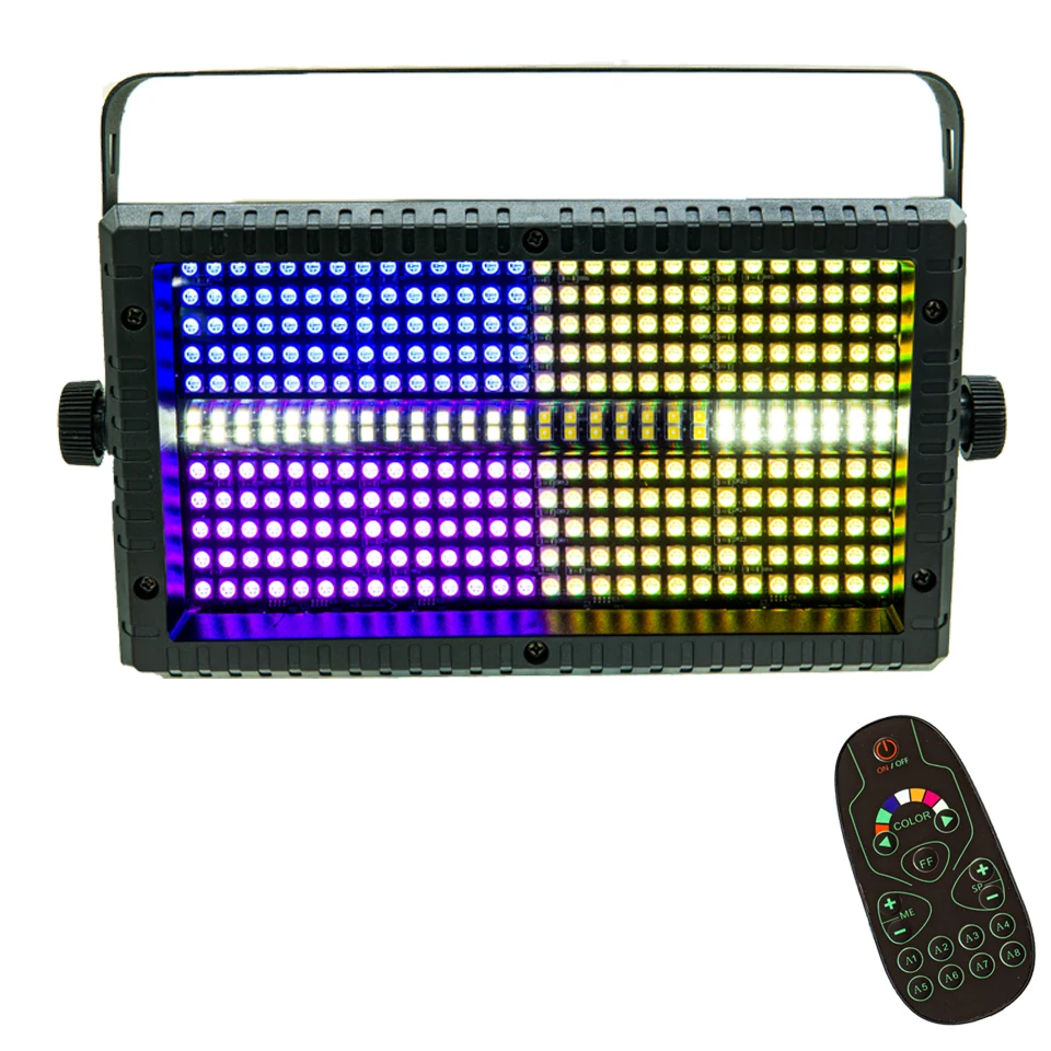 

60W Mni LED Strobe RGB 3in1 Remote 8 Partition+White 8000K 4Partition DMX Super Bright Dj Wash Bar Strobe Stage Lighting Effects