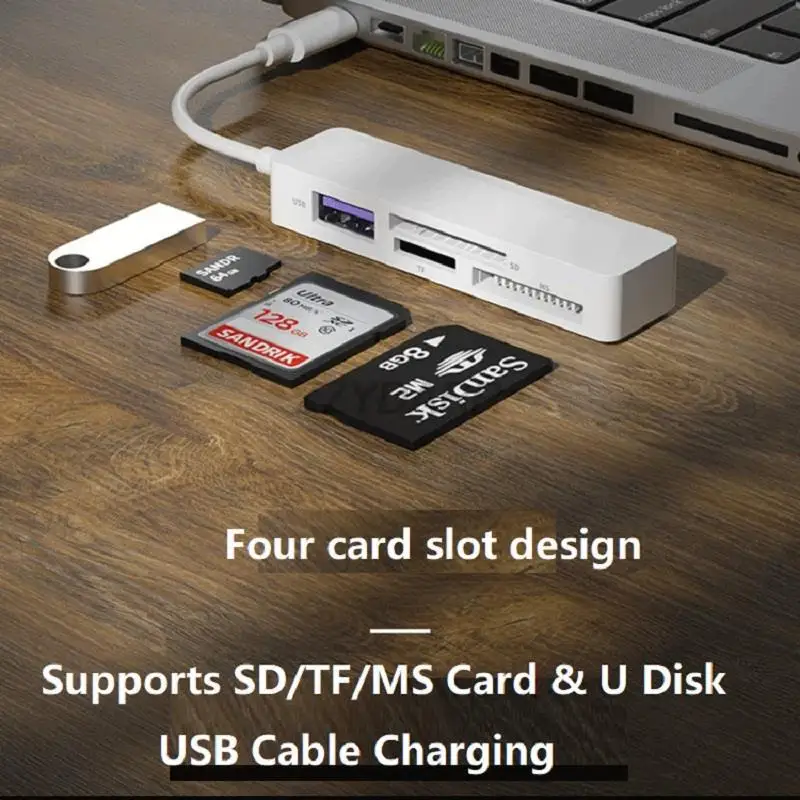 4 in 1 USB 3.0 MS Card Reader OTG Adapter for iPhone 5Gbps Compatible IOS/Android/Window for MS/SD/TF/UDisk/Mouse