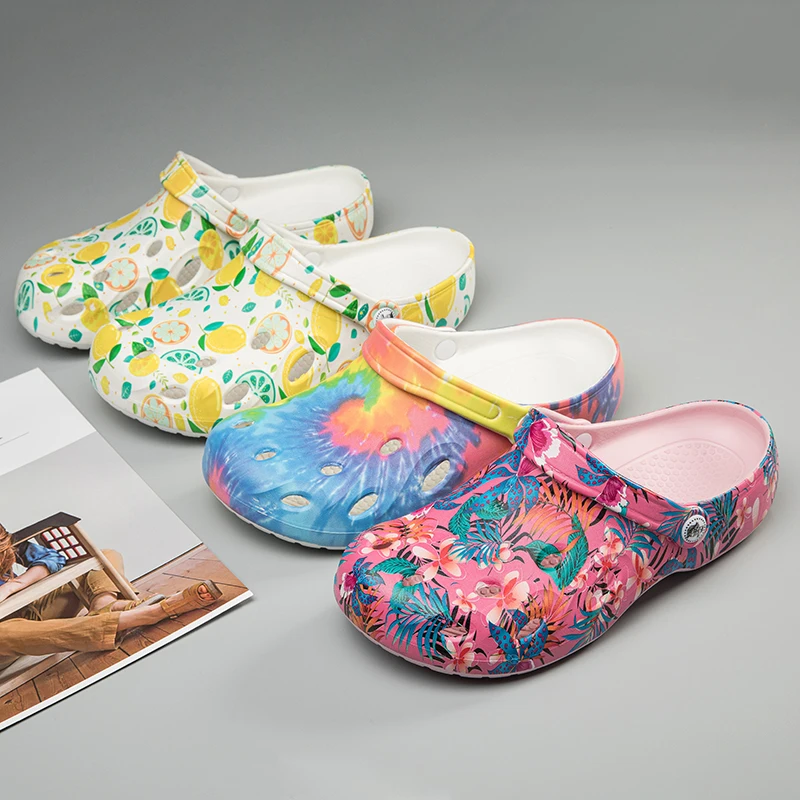 Summer Women Garden Clogs Comfortable Camouflage EVA Injection Shoes Casual Breathable Sandal Man Beach Slippers Water Shoes women sandals,garden shoes