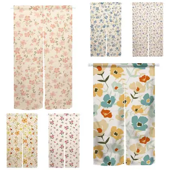 Fiori Piante Tenda per porta Fiori rosa blu Tende giapponesi Cafe Bagno Cucina Ingresso Decorazione divisoria Mezza tenda 1