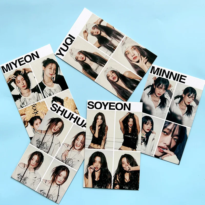 

5Pcs/Set Kpop Idol Photocards (G)I-DLE New Album I FEEL Double-Sided LOMO Card MIYEON YUQI SHUHUA Postcard Fans Collection