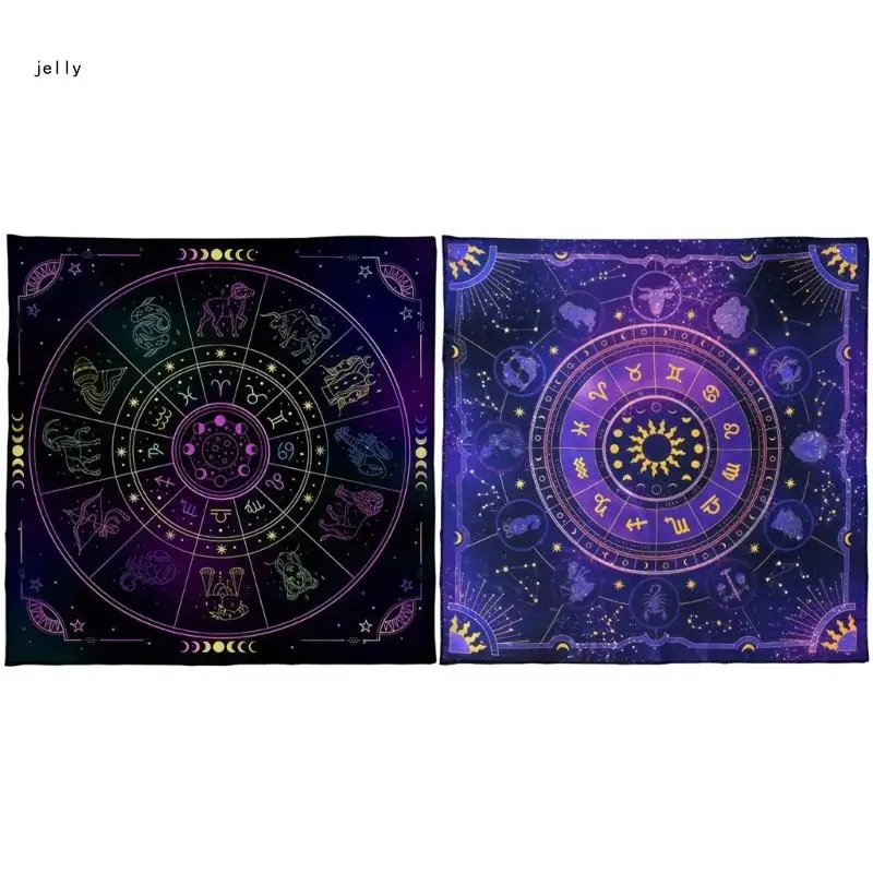 

448C Tarots Tablecloth Rune Divinations Table Cover Astrology Oracles Board Game Mat