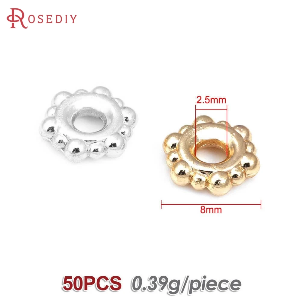 High-Quality 18K Gold & Silver Flower Spacer Beads