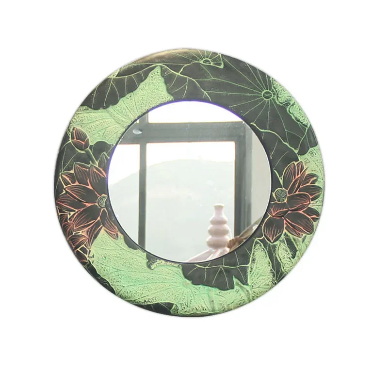 

Новое китайское антикварное зеркало для ванной комнаты, искусство, зеркальное настенное висячее зеркало
