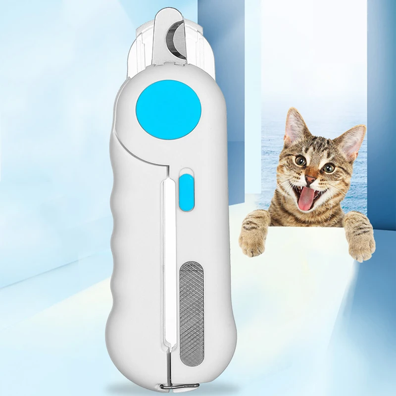 

Pet Grooming Cleaning Supplies Highlighting LED Lights Nail Clippers Anti-Clipping Blood Line Cat Nail Sharpener Nail Clippers
