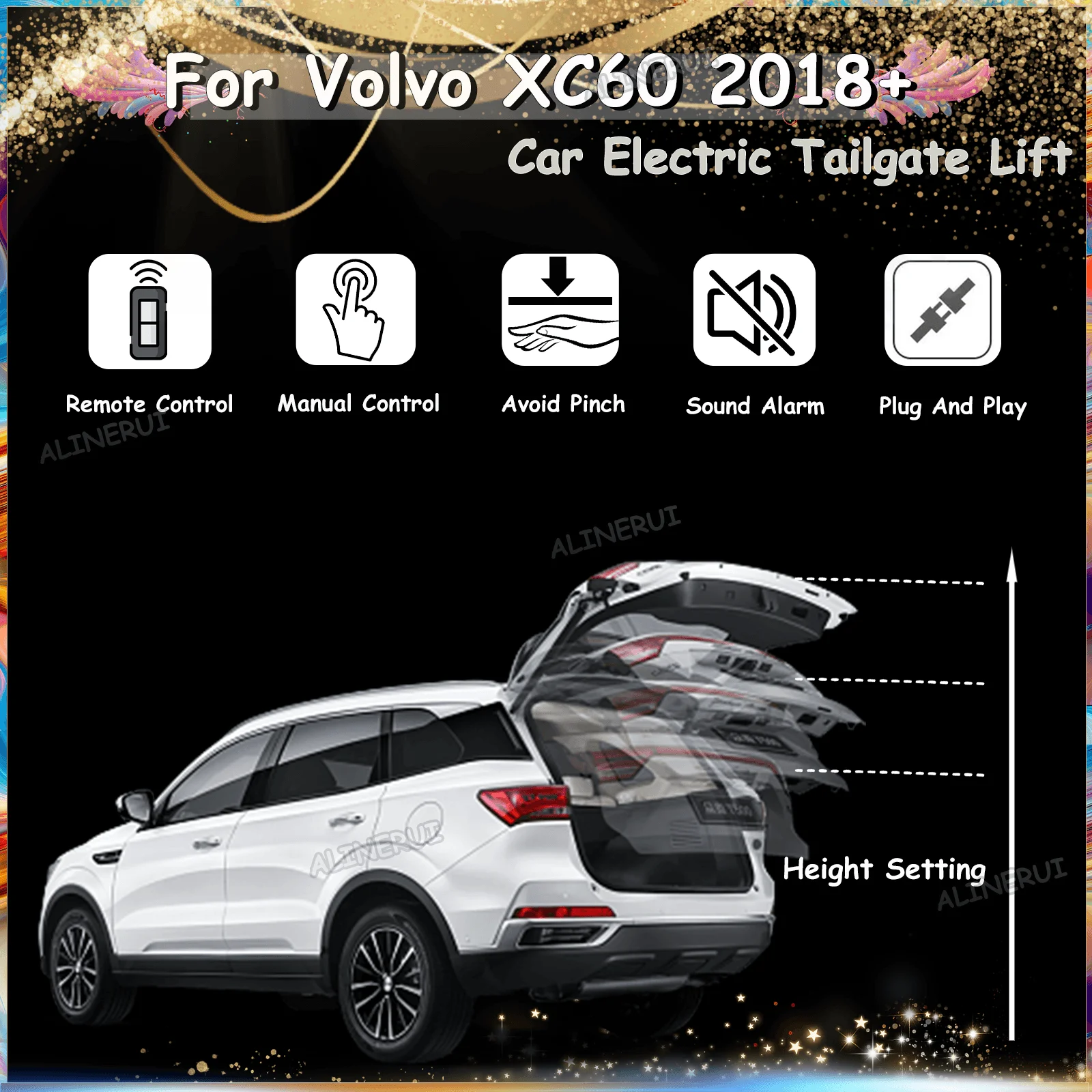 

Для Volvo XC60 2018 2019 2020 2021 2022 автомобильная электрическая система подъема задней двери комплект автоматический Открыватель задних ворот Автоматическая подъемная задняя дверь