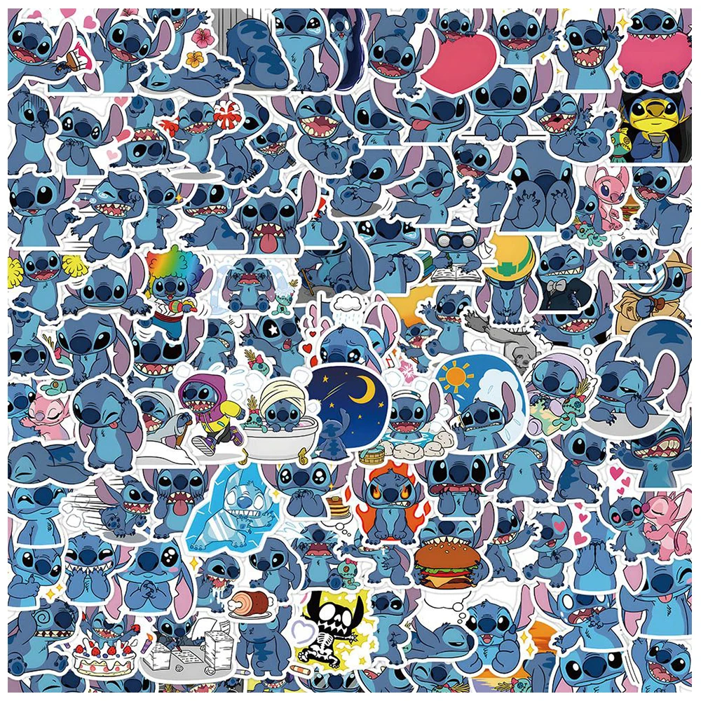 

10/30/60/120pcs Cute Cartoon Stitch Stickers PVC Waterproof DIY Skateboard Luggage Laptop Funny Graffiti Anime Sticker Kids Toys