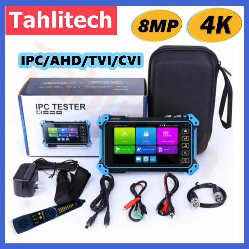 5.4" CCTV Tester Monitor Analog Camera Tester 4K IP Camera Tester IPC-5200C Plus PTZ VGA HDMI Input Cable Tracer PoE CCTV Tester