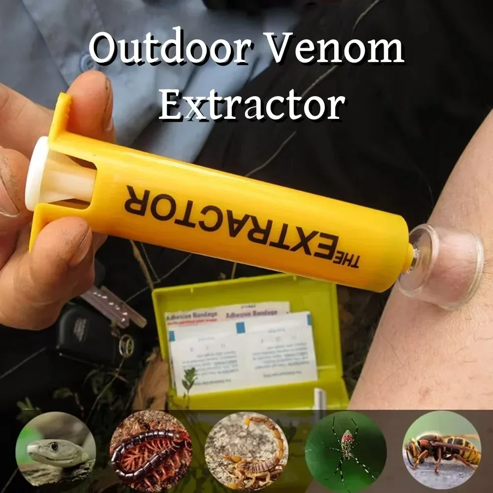 Outdoor Venom Extractor Venom Snake Mosquito Bee Bite Vacuum Suction Pump Survival Camping Hiking First Aid Safety Rescue Tools venom extractor