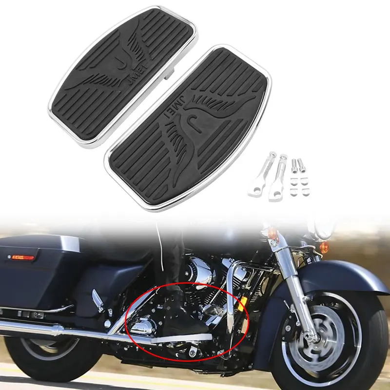 

Front Motorcycle Floorboards Foot Pegs Footrest Footboard Black For Harley Sportster XL883 1200 X48 72 Dyna Softail 02-21