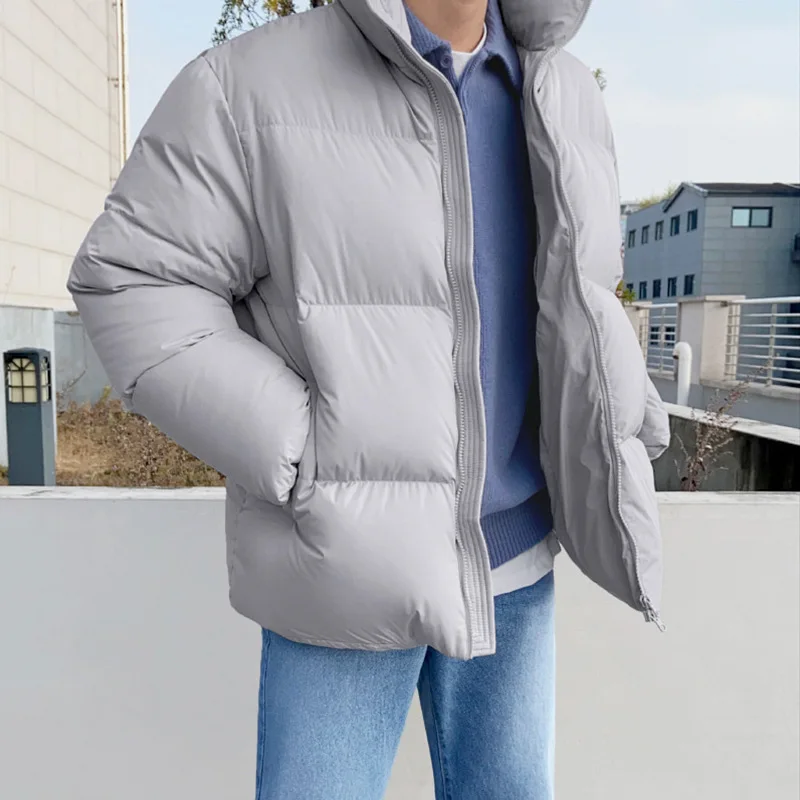 Cotton Jacket Men's New Winter Bread Jacket Men's Winter Jacket Ins Korean Version Trend Loose and Thick Cotton Jacket