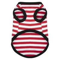 Vêtements d'été pour chiens, 1 pièce, Design fin, chemise de sport en coton rayé pour animaux de compagnie de petite et moyenne taille, respirante 3