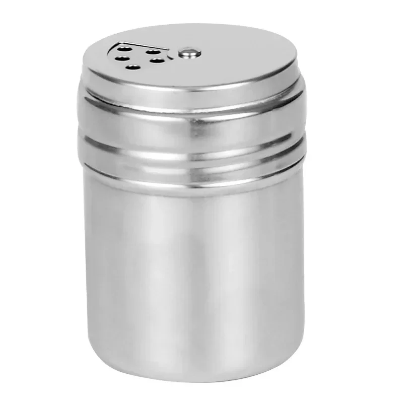 Salt Sugar Bottle Rotating Cover Multi-purpose Stainless Steel Kitchen Gadget Spice Pepper Bottle Seasoning Jar seasoning jar spices bottle