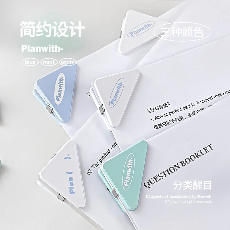 

4Pcs Triangular Clamp Book File Folder Corner Clip Office Paper Collect Binding Clips Protect Book Corners Padfolio
