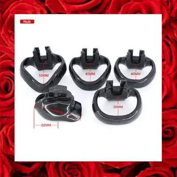 Black Plastic Chastity Device HT V4/Chastity Cock Cage for Male/ Chastity Belt/Plastic Chastity Sex Toy/Device with Four Rings 3