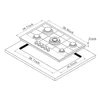 30" Stainless Steel 5 Burner Gas Cooktop LPG/NG Convertible Thermocouple Safety System Durable Cast Iron Burner Gas Stove Top 5